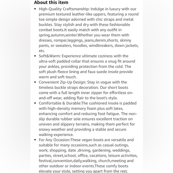 VJH confort Women's Mid Calf Boots, Comfort Buckle Slouchy Booties w/Side Zipper - Picture 13 of 13